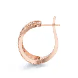 Kolczyki różowe złoto z diamentami duże SBK_005